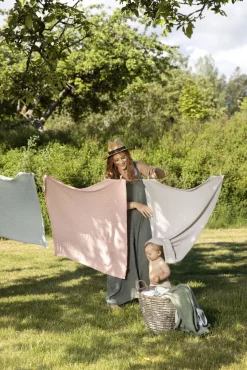 Interiør|VinterBloom Stofble Layered Musselin ØKO Sage Green Grøn