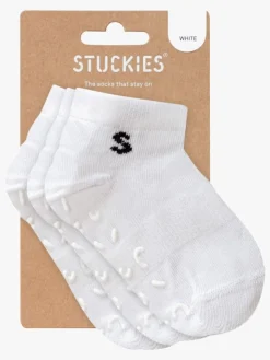Børn STUCKIES Undertøj-Ankelsokker Anti-slip 3-pak, Hvid