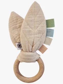 Summerville Babylegetøj-Organic Aktivitetslegetøj Raslende Blad, Sandshell