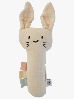 Summerville Babylegetøj-Organic Kanin Rangle, Sandshell