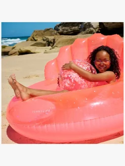 Vandleg|SUNNYLiFE Luxe Badering, Shell Neon Coral