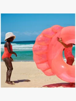 Vandleg|SUNNYLiFE Luxe Badering, Shell Neon Coral