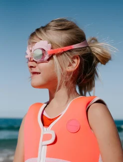 Svømning|SUNNYLiFE Svømmebriller, Melody the Mermaid Neon Strawberry Lyserød