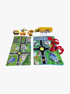 Legetøjsbiler & -Fartøjer|Suntoy Container Truck Legesæt med Måtte 14 Dele  Arbejdskøretøj Flerfarvet/Gul