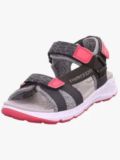 Børn Superfit Sandaler & Klipklapper-Criss Cross Sandaler, Grey/Pink