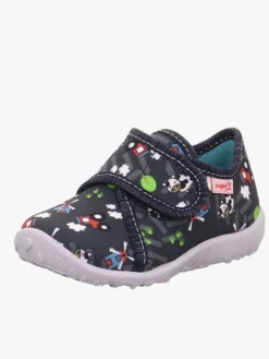 Børn Superfit Hjemmesko-Spotty Indesko, Blue/Multicoloured
