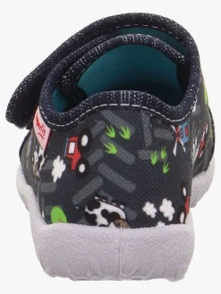 Børn Superfit Hjemmesko-Spotty Indesko, Blue/Multicoloured