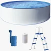 SwimFun Vandleg-Swim & Fun Kreta poolsæt 460x90 cm, Hvid