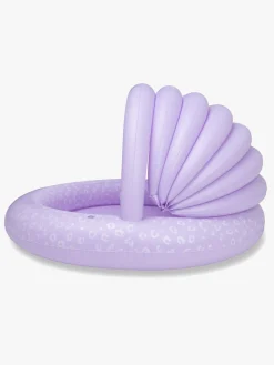 Vandleg|SwimEssentials Swim Essentials Badebassin med Solbeskyttelse 100 cm, Lila Leopard Lilla