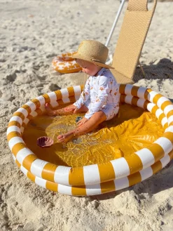 SwimEssentials Vandleg-Swim Essentials Badebassin 100 cm, Flow Yellow/White