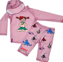 Uv & Strand|Swimpy Pippi UV-Sæt 3 Dele, Pink