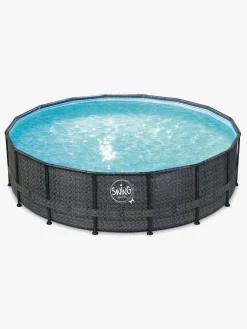 SwingPool Vandleg-Swing Pools Elite poolsæt 488x122 cm, Sort