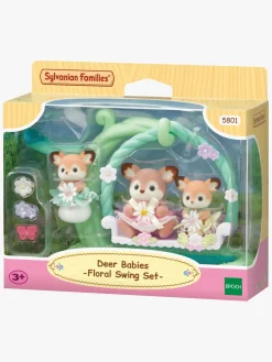 SylvanianFamilies Dukker & Bamser-Sylvanian Families Figursæt Hjortebabyer med Blomstergynge