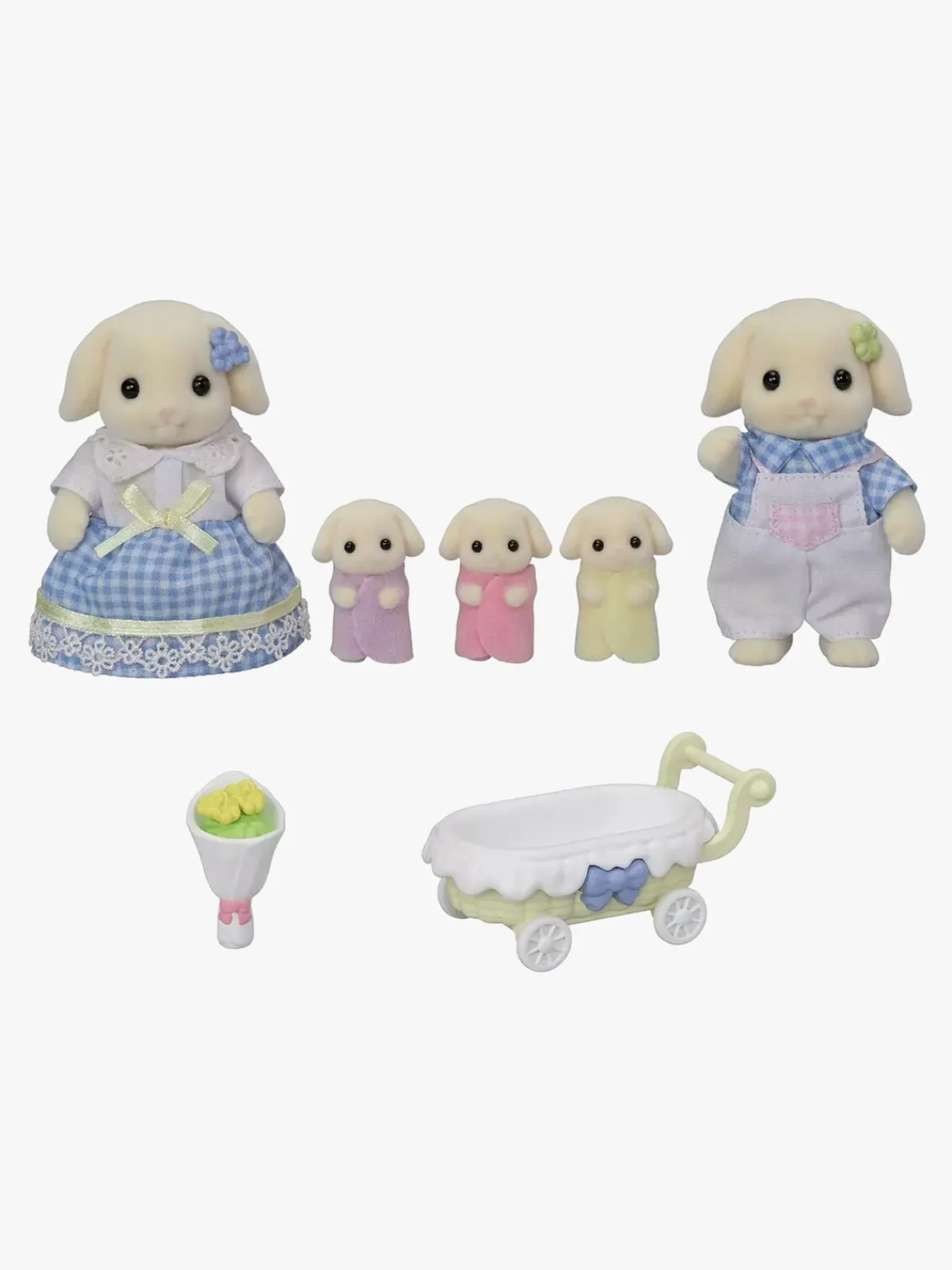 Dukker & Bamser|SylvanianFamilies Sylvanian Families Figursæt Familien Kanin Flora Flerfarvet