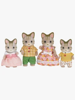SylvanianFamilies Dukker & Bamser-Sylvanian Families Figursæt Den Stribede Kattefamilie