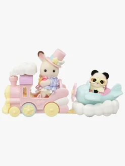 SylvanianFamilies Dukker & Bamser-Sylvanian Families Legesæt Forlystelsespark Flyvemaskine & Tog