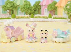 SylvanianFamilies Dukker & Bamser-Sylvanian Families Legesæt Forlystelsespark Flyvemaskine & Tog