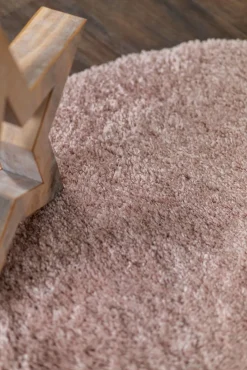 Gulvtæpper|Teddy Gulvtæppe Rundt 160, Dusty Pink Lyserød