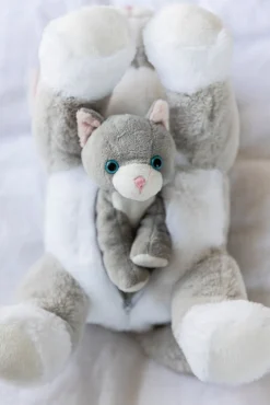 Teddykompaniet Dukker & Bamser-Bamse Katten Tuva med Kattekilling