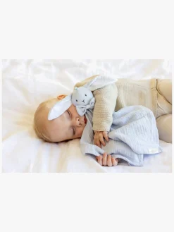 Teddykompaniet Stofbleer, Nusseklude & Babytæpper-Diinglisar  Kanin Nusseklud Musselin, Babyblå