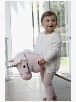 Dukker & Bamser|Teddykompaniet Kæphest Lyserød Enhjørning 100 cm Lyserød