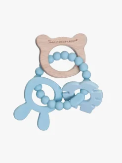 Babylegetøj|Teddykompaniet  Silikone & træ Bidering, Teal