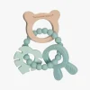 Babylegetøj|Teddykompaniet  Silikone & træ Bidering, Lindeblomstgrøn