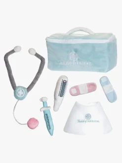 Rolleleg|Dukker & Bamser|Teddykompaniet Soft Lægetaske 6 Dele Blå/Flerfarvet