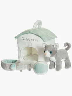 Dukker & Bamser|Teddykompaniet Teddy Cats Legesæt Grøn/Grå