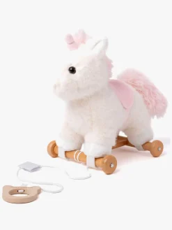 Babylegetøj|Teddykompaniet Trækdyr Enhjørning Hvid