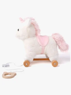 Babylegetøj|Teddykompaniet Trækdyr Enhjørning Hvid