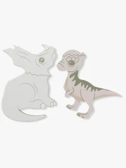 Interiør|Thatsmine That's Mine Shane  Wooden Knager 2-Pak Dinosaurer Grøn/Beige