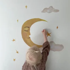 Interiør|Thatsmine That's Mine Wallsticker Moon Lyserød