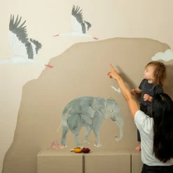 Børn Thatsmine Interiør-That's Mine Wallsticker Stork Small, White