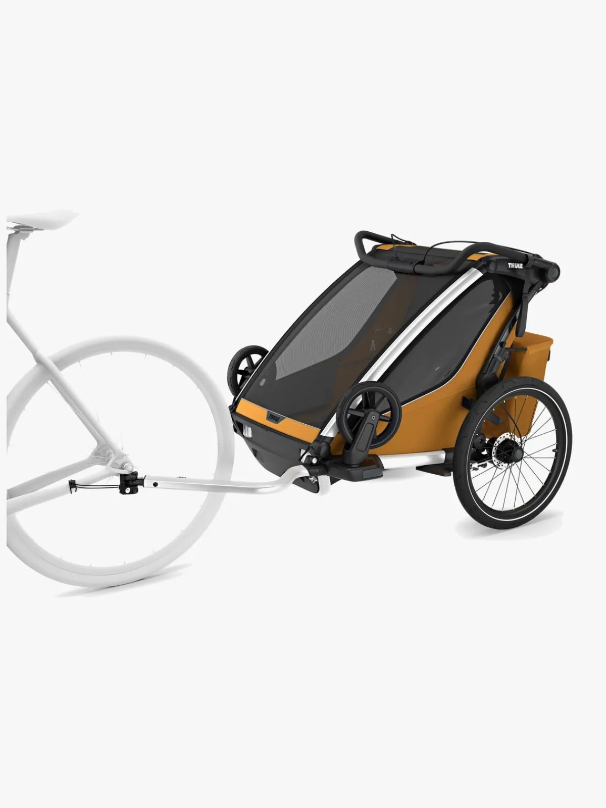 Aktivitetsvogne|Thule Chariot Sport 2 Cykelanhænger, Natural Gold G3 Orange