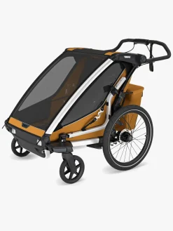 Aktivitetsvogne|Thule Chariot Sport 2 Cykelanhænger, Natural Gold G3 Orange