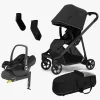 Thule Autostole 0-13 Kg|Vognpakker-Shine Duovogn inkl. Maxi-Cosi CabrioFix & Base, Black/Black