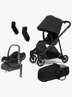 Thule Autostole 0-13 Kg|Vognpakker-Shine Duovogn inkl. Maxi-Cosi CabrioFix & Base, Black/Black
