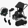 Autostole 0-13 Kg|Vognpakker|Thule Shine Duovogn inkl. Cybex Aton B2 & Base, Black/Black