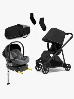 Thule Vognpakker-Shine Duovogn inkl. Beemoo Route i-Size Autostol Baby & ISOFIX Base, Black/Mineral Grey