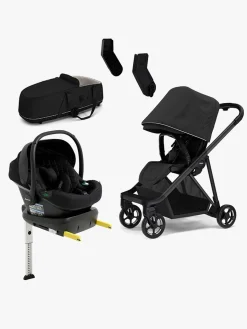 Vognpakker|Thule Shine Duovogn inkl. Beemoo Route i-Size Autostol Baby & ISOFIX Base, Black/Black Stone