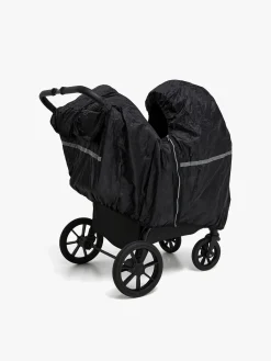 TinyTravel Vogntilbehør-Tiny Travel Dobbelt Regnslag Søskendevogn, Sort