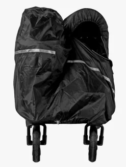 TinyTravel Vogntilbehør-Tiny Travel Dobbelt Regnslag Søskendevogn, Sort