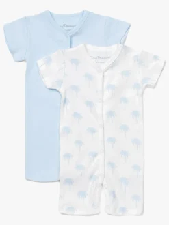 Børn TinyTreasure Heldragter-Tiny Treasure Summer Heldragt 2-pak, White/Palm