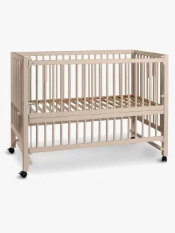 Børn tiSsi Børnesenge & Tilbehør-XXL Bedside Crib HAJO 120x60, Silk Beige