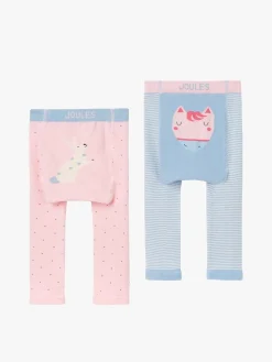 Underdele|TomJoule Tom Joule Lively Leggings 2-pak, Navdino Lyserød/Blå