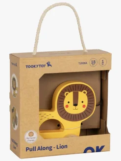 Trælegetøj|TookyToy Tooky Toy Træklegetøj Løve Flerfarvet
