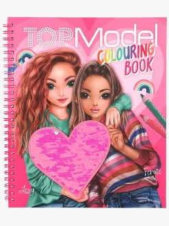 TOPModel Kreativt Legetøj-TOP Model Malebog med Pailletter