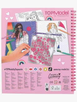 TOPModel Kreativt Legetøj-TOP Model Malebog med Pailletter