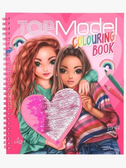 TOPModel Kreativt Legetøj-TOP Model Malebog med Pailletter